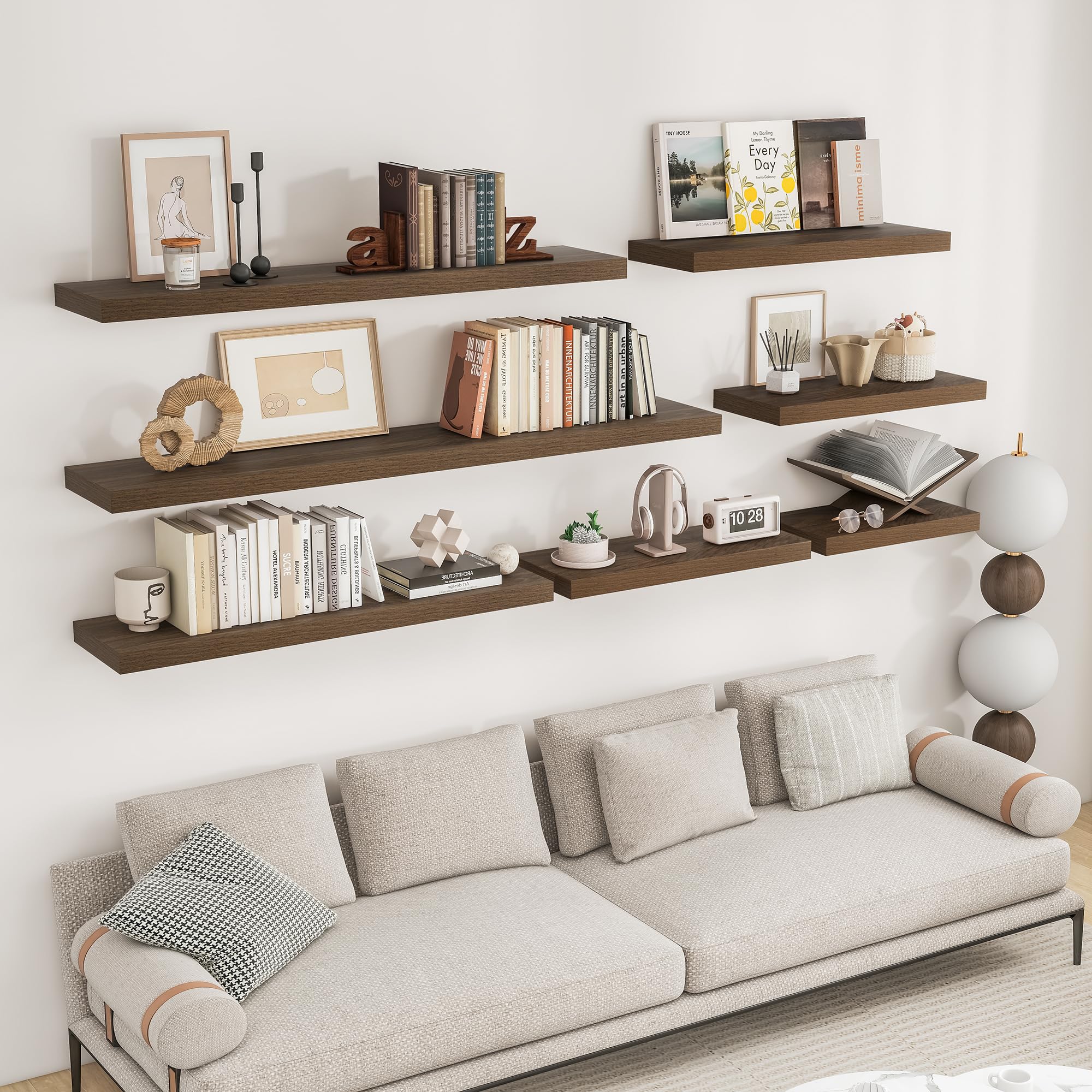RICHFOCUS invisible brackets close-up show secure, gap-free mounting on clean walls.