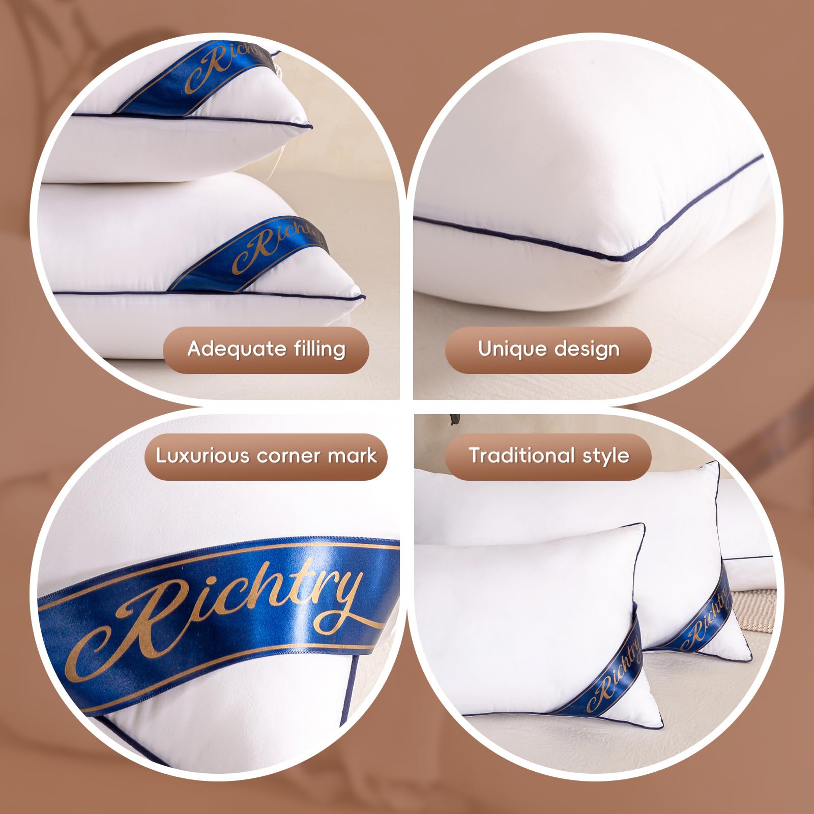 Richtry 14x36 lumbar insert corner ribbon label with subtle branding detail