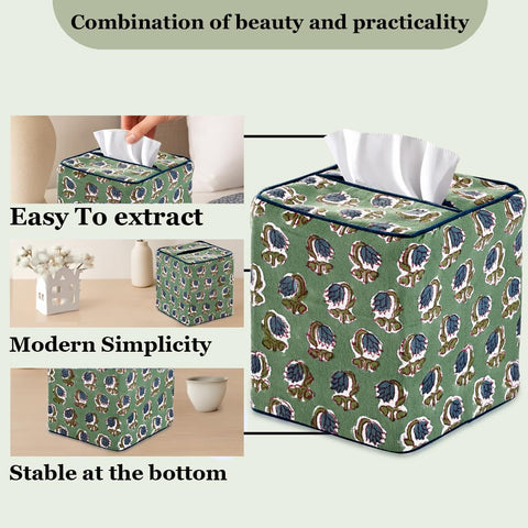 Ridhi Basil green office desk accessory blends artistry with functional concealment.