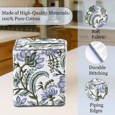 Ridhi tissue box cover on living room table—stylish, breathable cotton.