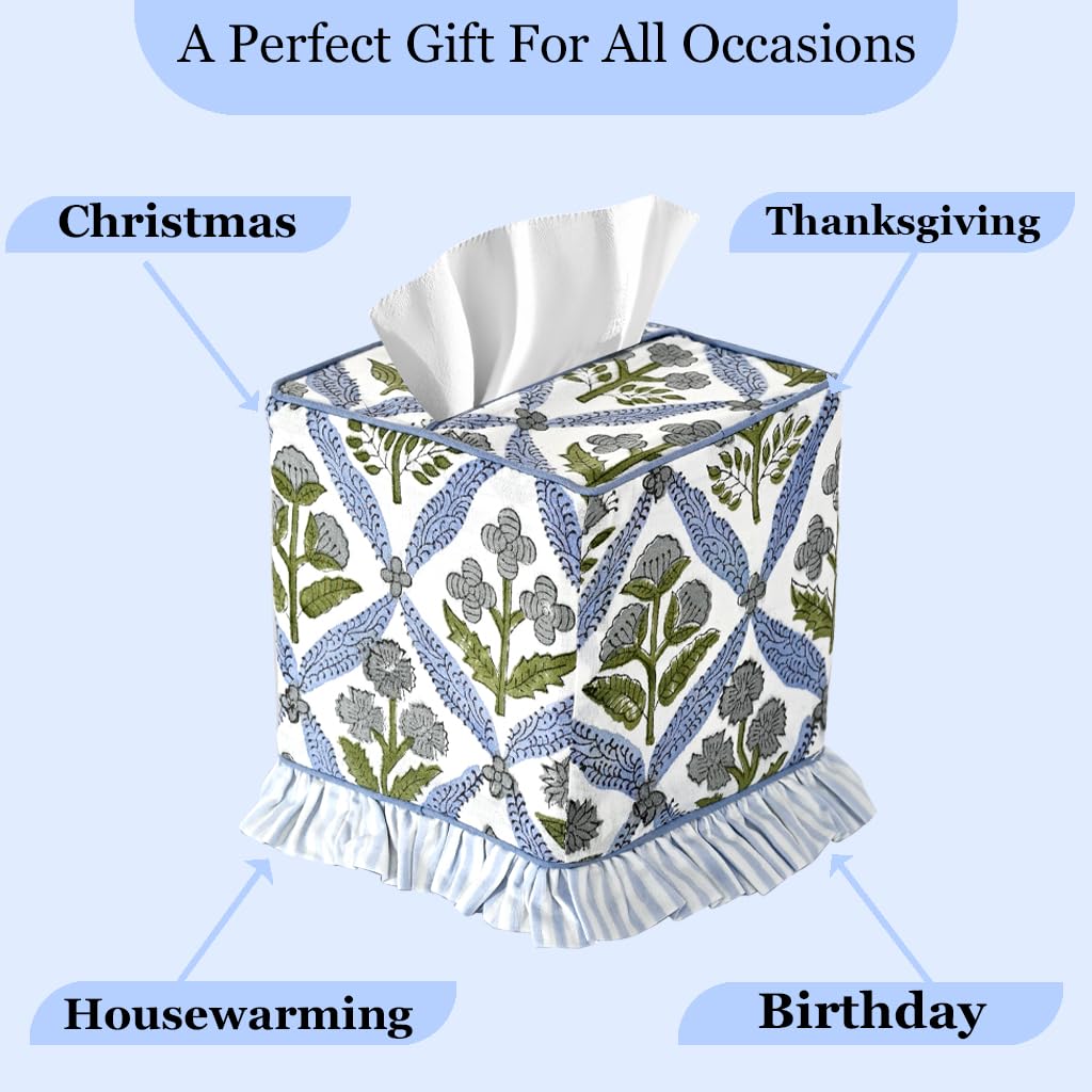Ridhi gift-ready tissue box cover suits occasions.