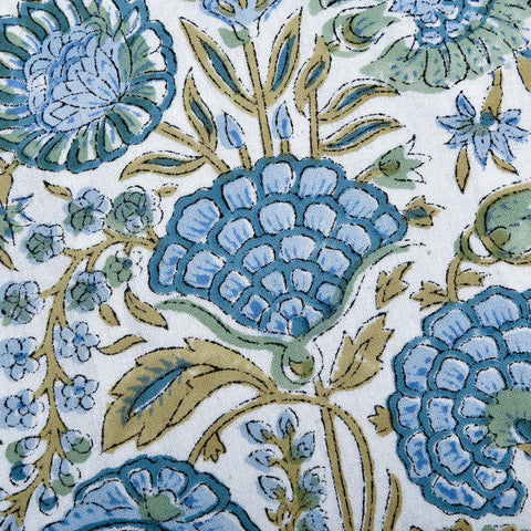 Ridhi handcrafted print cover brings tactile texture and color to seasonal decor