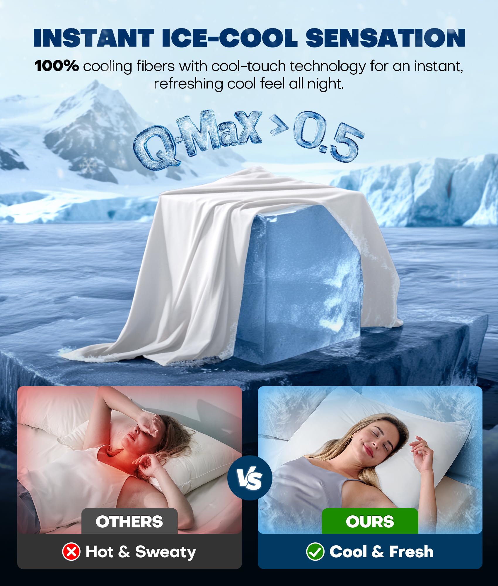 Rifens beauty sleep pillowcase offers silky softness and hair protection.