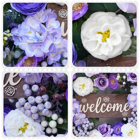 Rimalo luxury hydrangea wreath enhances exterior entryway