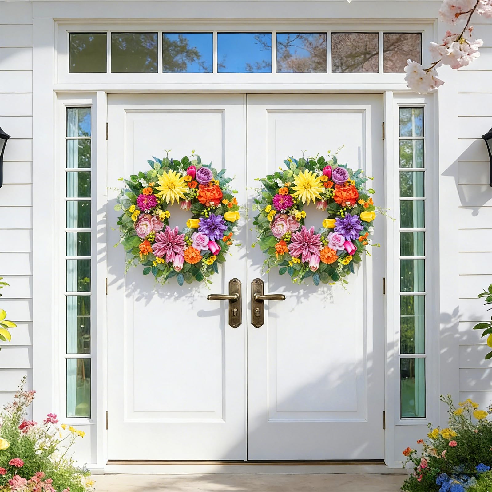 Rimalo design blends retro-glam colors for a striking doorway look.