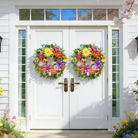 Rimalo design blends retro-glam colors for a striking doorway look.