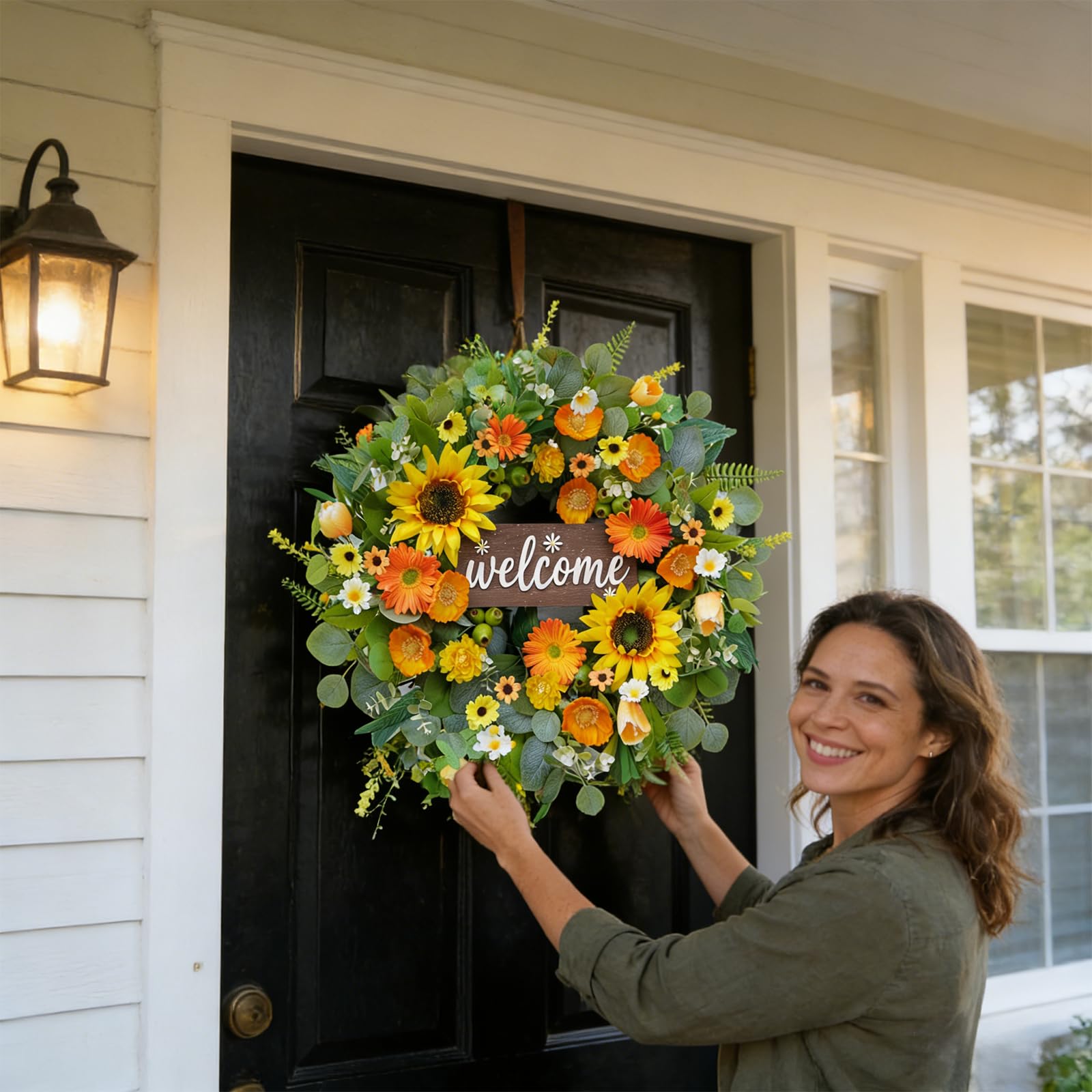 Rimalo spring-summer front-door decor suitable for porch and entryway.