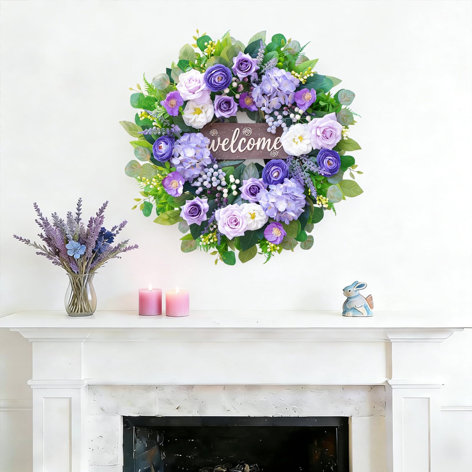 Rimalo wooden welcome plaque detail adds rustic charm