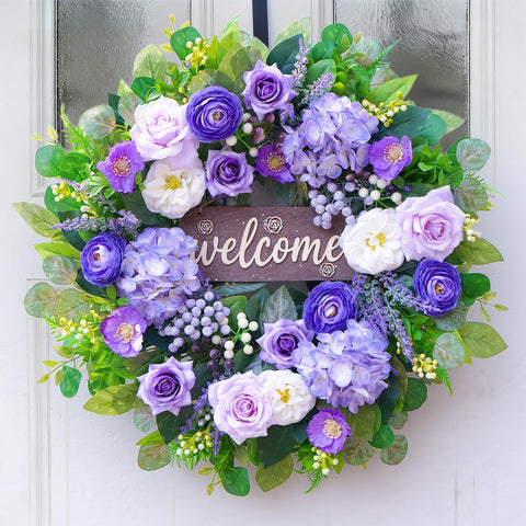 Rimalo year-round all-season front door wreath for daily charm
