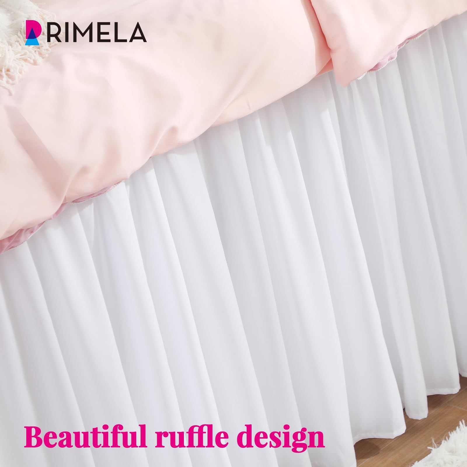 RIMELA bedskirt preserves a neat appearance on dorm rooms with hard-to-hide gaps.