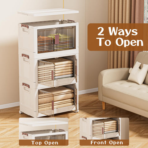 Foldable Rimulux bin collapses flat for compact storage.