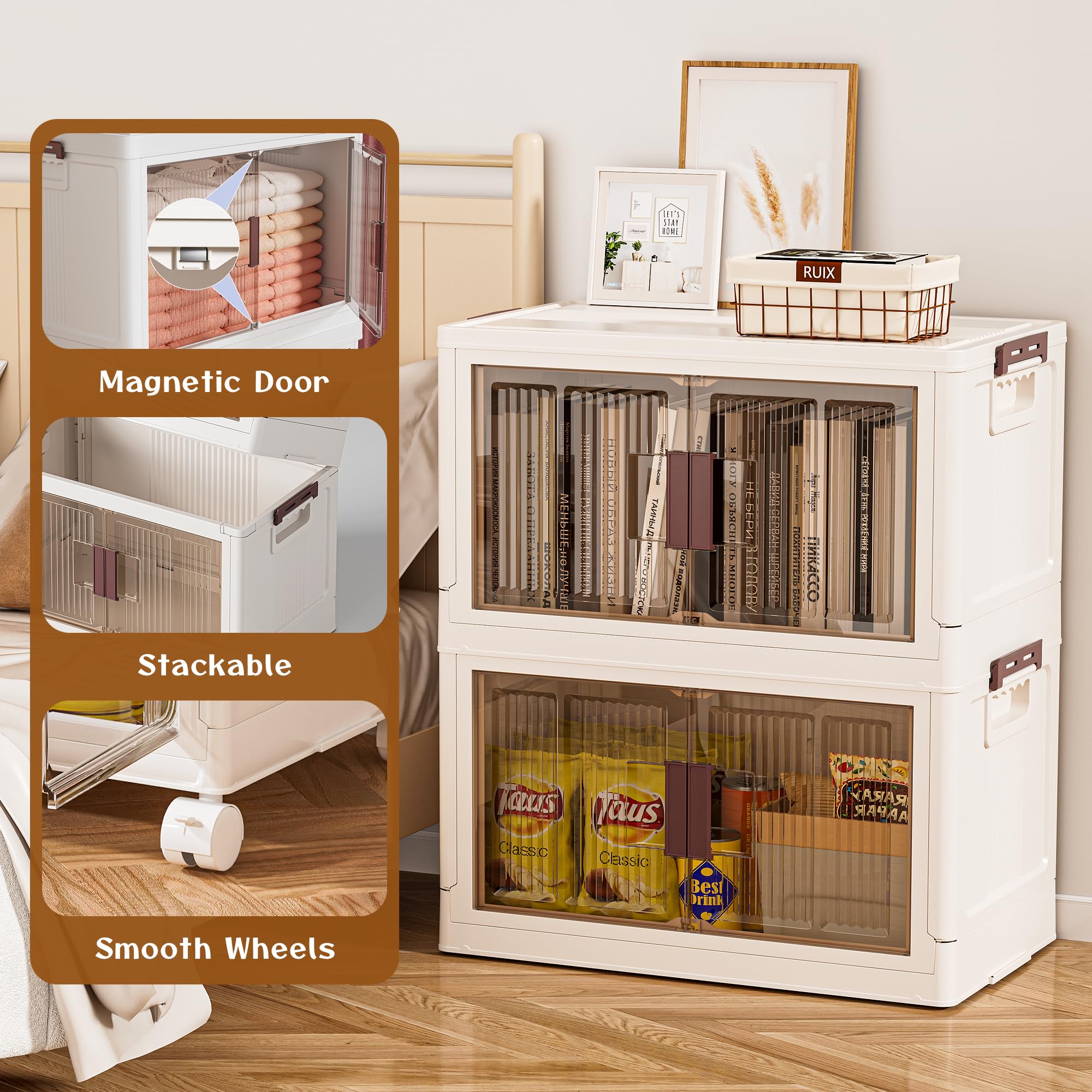 Durable PP Rimulux storage bin construction for long-lasting use.