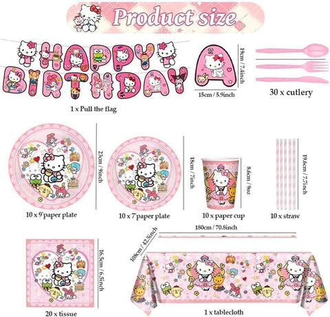 RINSUNCA Kitty 7-inch plates bring durable, kid-friendly dining to party tables.