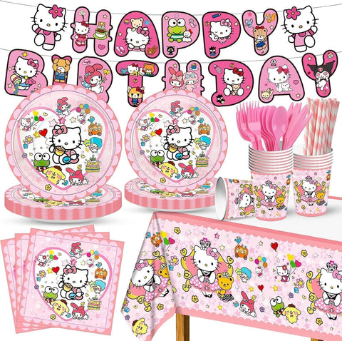 RINSUNCA Kitty paper cups offer mess-free beverages during the celebration.