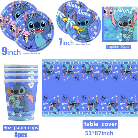RINSUNCA Stitch 9-inch plates provide kid-friendly, quick-meal serving.