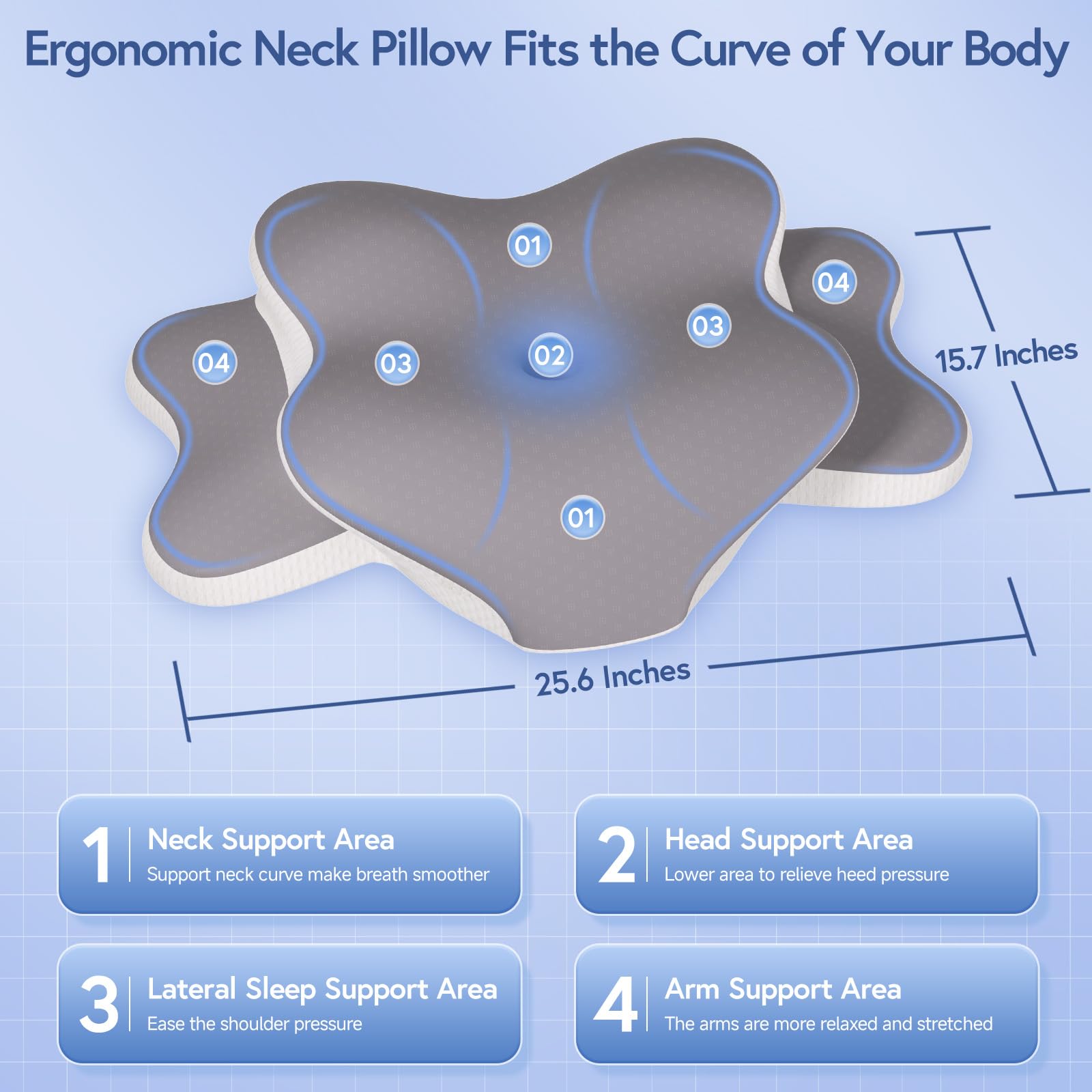 Rioicy armrest grooves relax arms naturally during sleep.