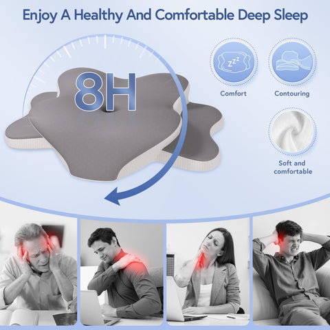 Rioicy dual-height pillow helps side and back sleepers customize height for comfort.