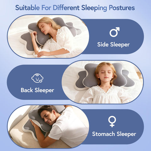 Rioicy ergonomic neck and shoulder support for improved sleep posture.