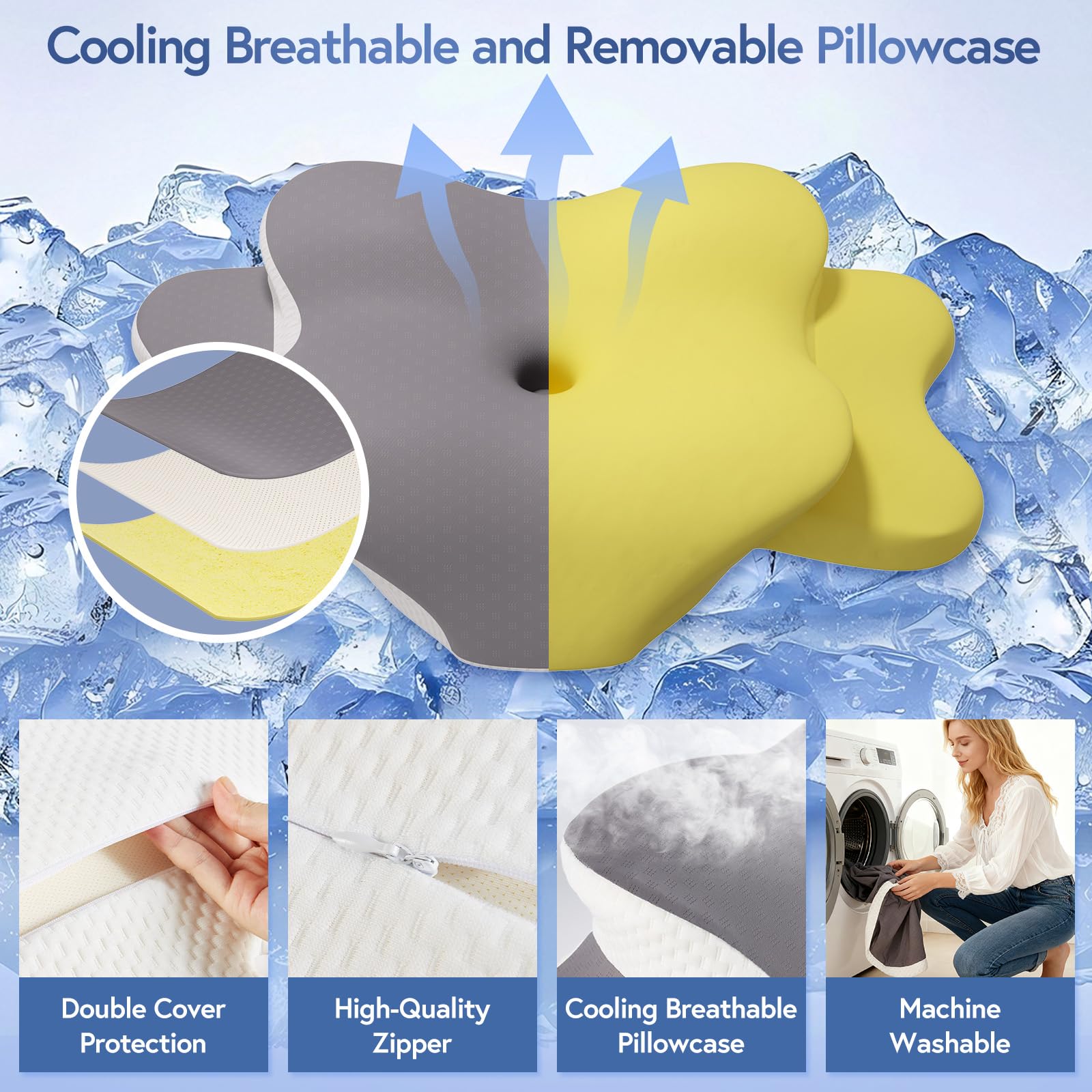 Rioicy removable washable cover for easy care and freshness.