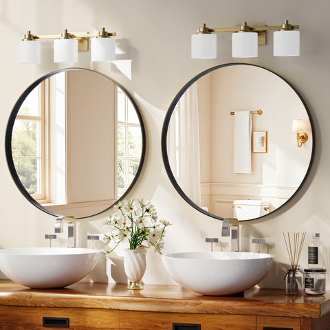 Riskioir tempered-glass circle mirror delivers clear reflections with safety and durability.