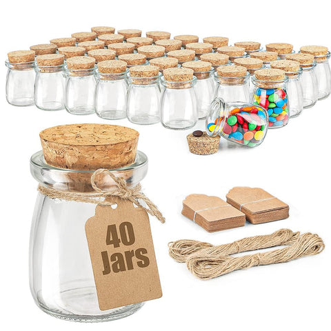 Ritayedet glass favor jars with cork lids for elegant wedding favors