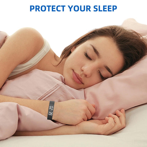 RITHEM silent wrist alarm wearable for quiet awakenings in shared rooms.