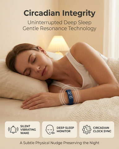 RITHEM silent wristband alarm worn at night for discreet morning reminders