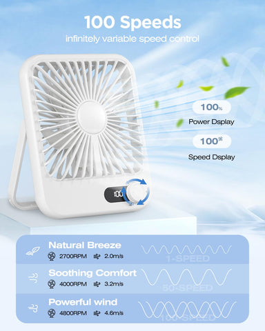 RITHUS fan with 100-speed control for precise breeze levels