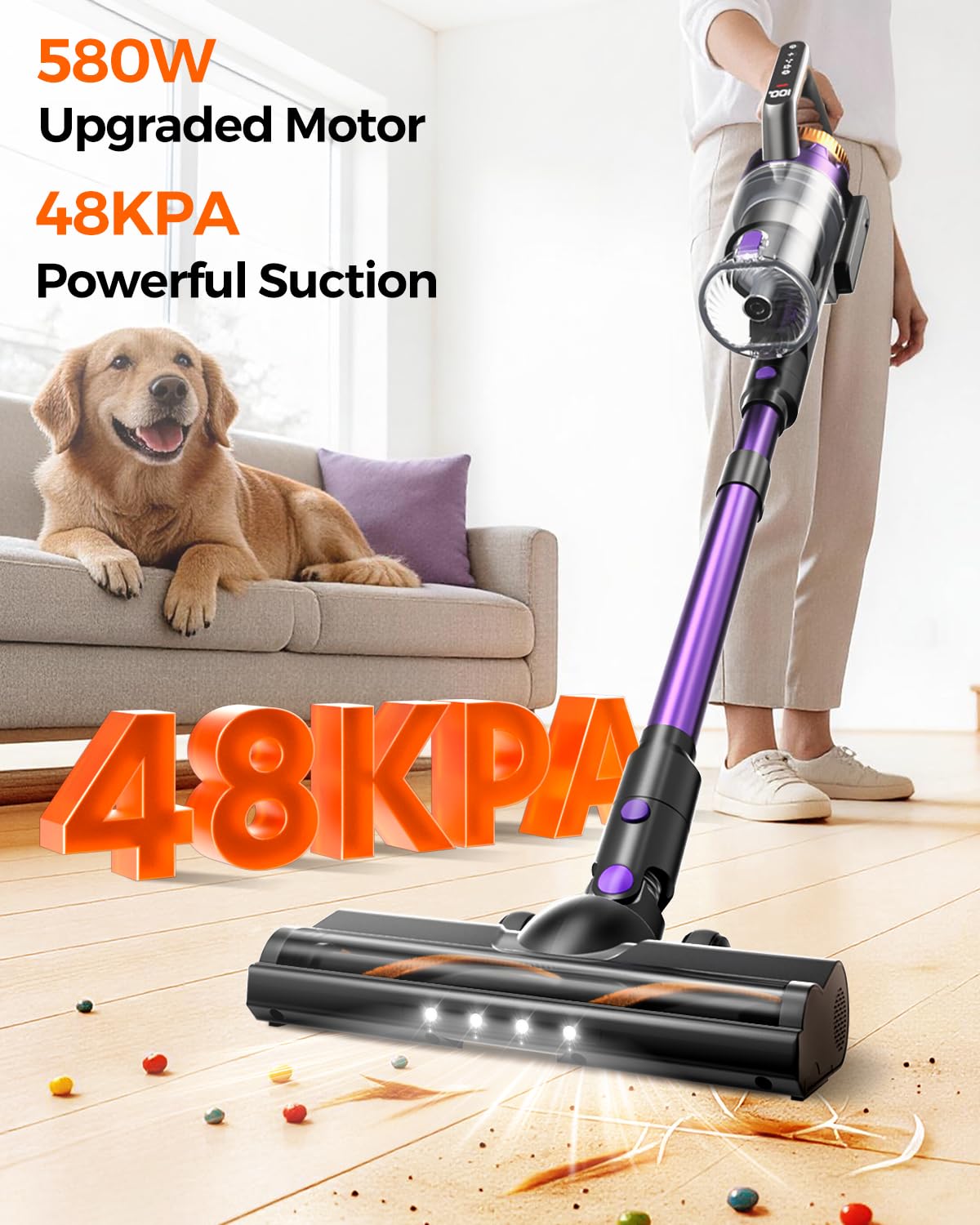 Rittvot floor head with soft brush protects delicate surfaces