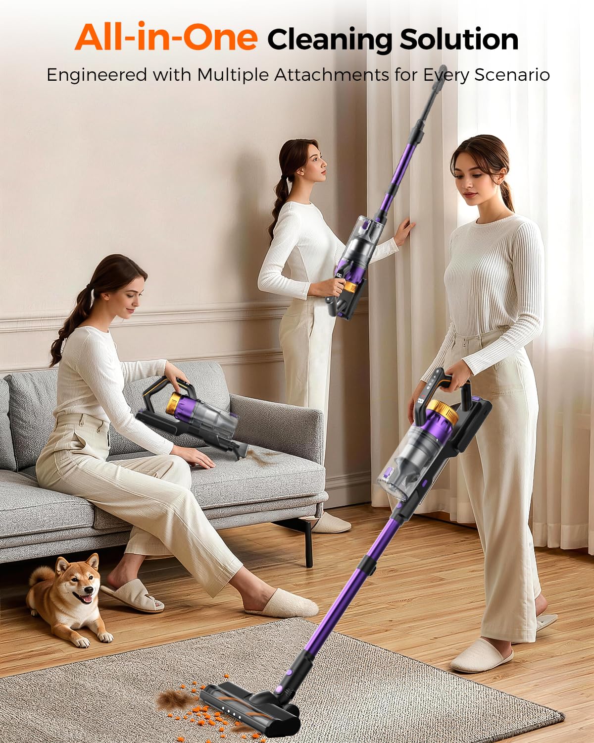 Rittvot handheld attachments for cars, stairs, and upholstery