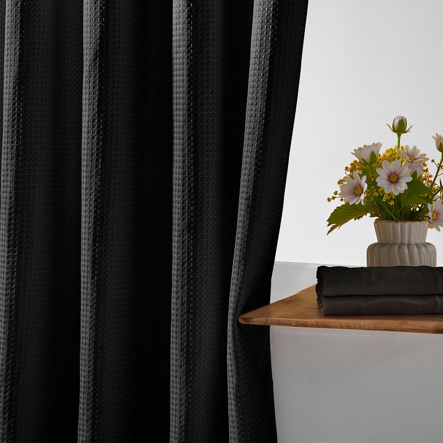 River Dream black curtain set includes curtain and liner