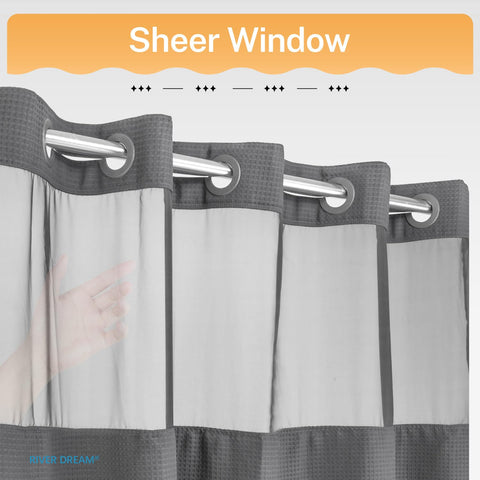 River Dream clear top window lets light in with privacy