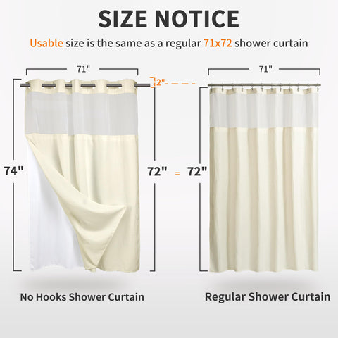 River Dream curtain features a clear top window for light and privacy