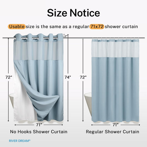 River Dream package includes curtain and fabric liner for complete setup.