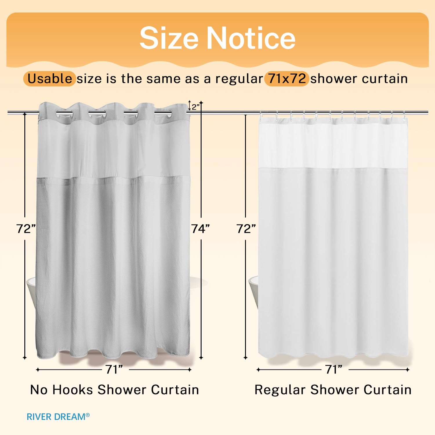 River Dream curtain and liner package ready for instant setup.