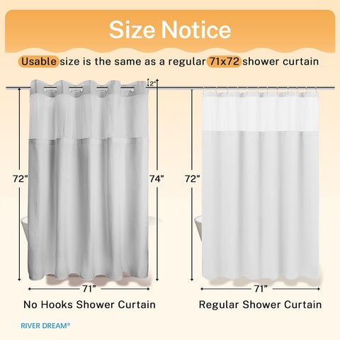 River Dream curtain and liner package ready for instant setup.
