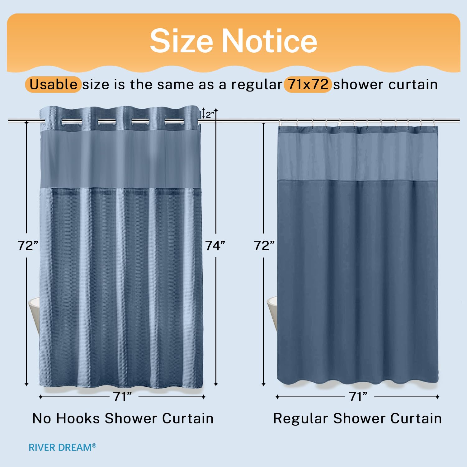 River Dream hotel-grade fabric provides premium look and sturdy drape