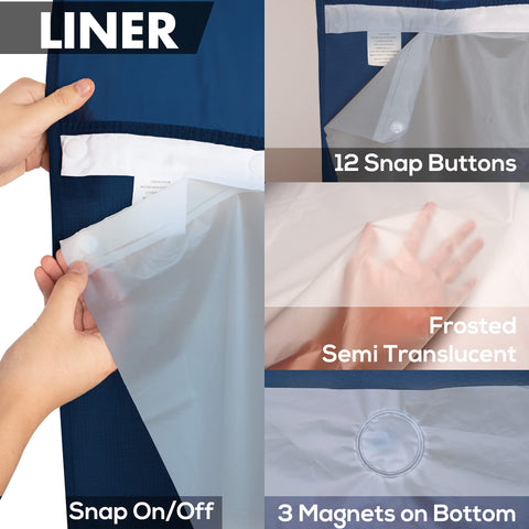 River Dream hotel-quality fabric dries quickly after showers