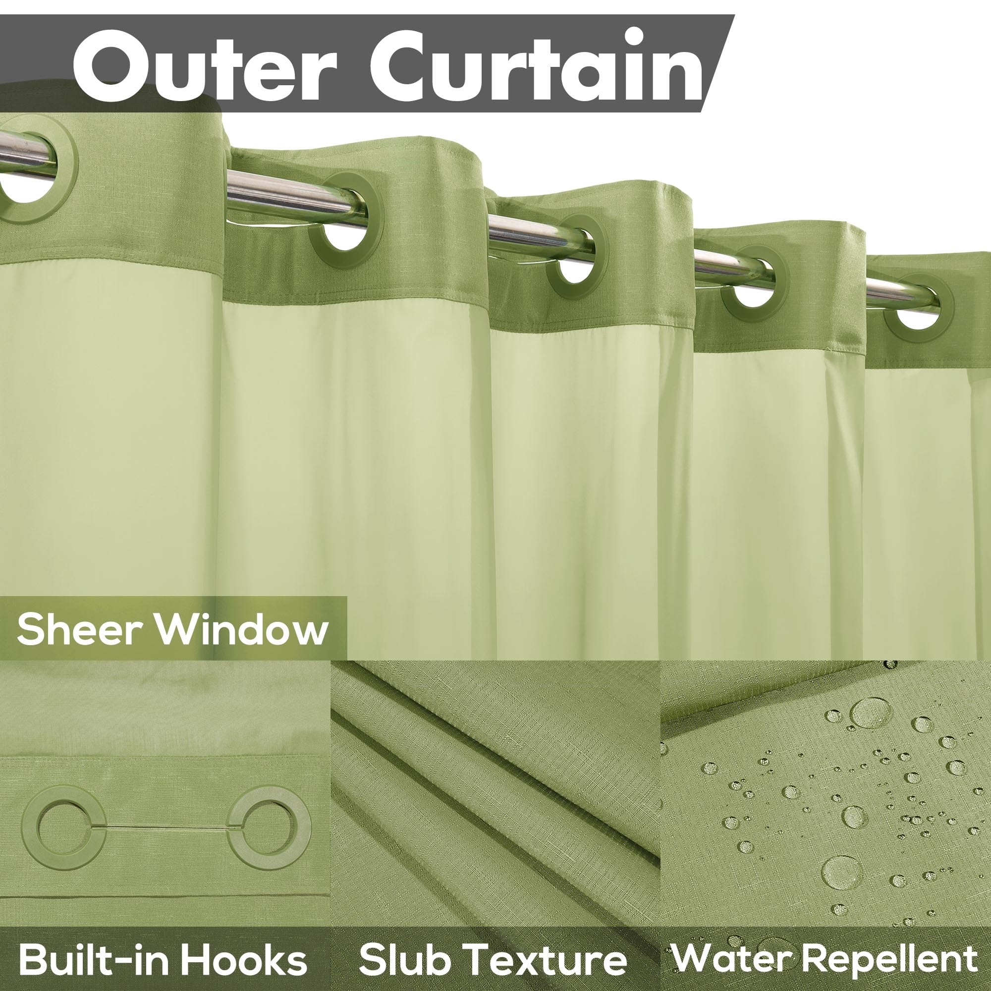 River Dream Hotel-style Curtain with Top Window balances light and privacy.