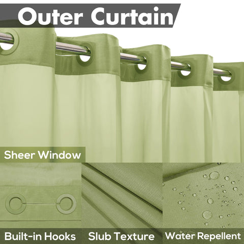 River Dream Hotel-style Curtain with Top Window balances light and privacy.
