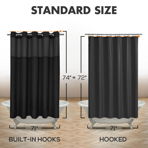 River Dream machine-washable curtain simplifies cleanup in busy bathrooms