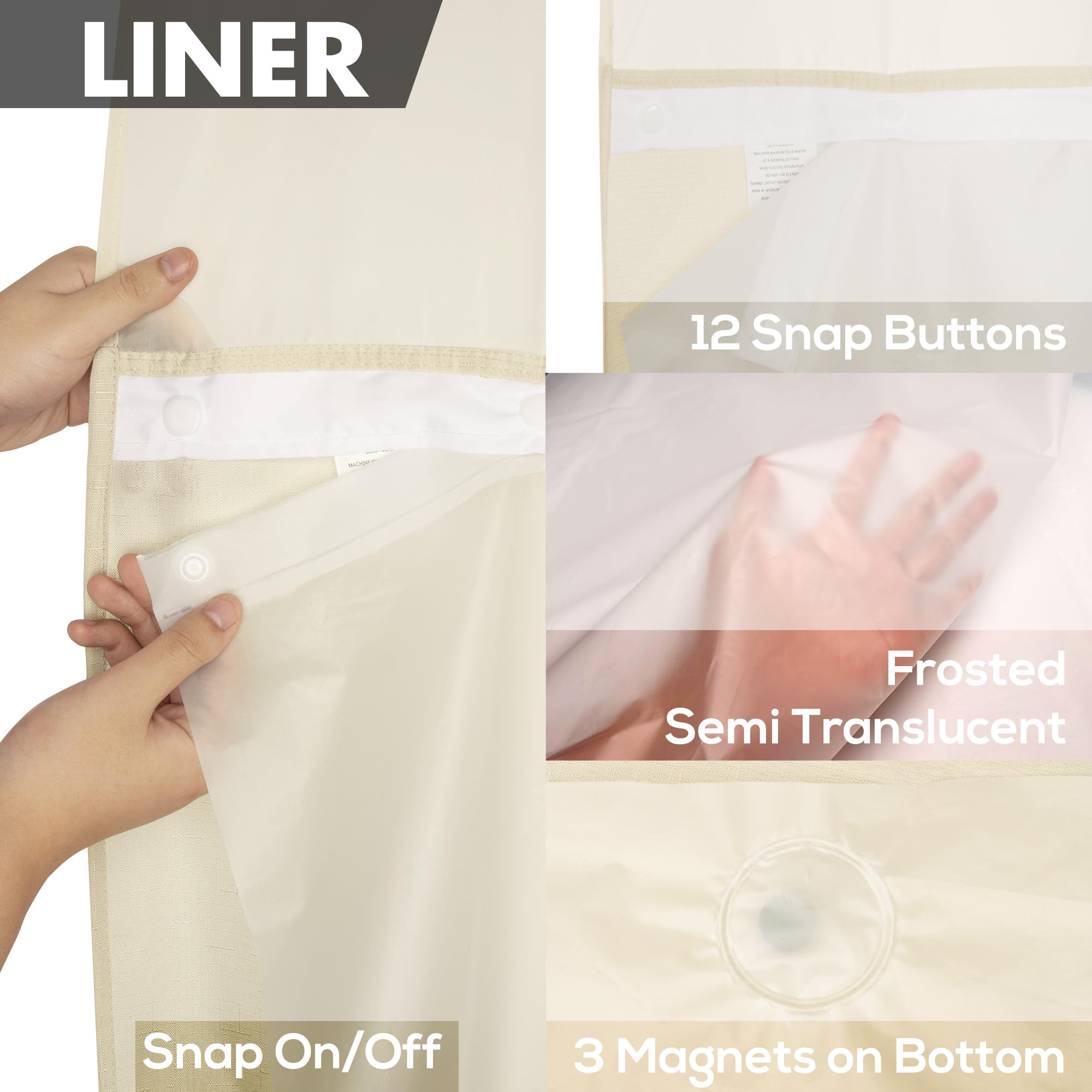 River Dream machine-washable curtain simplifies regular cleaning.