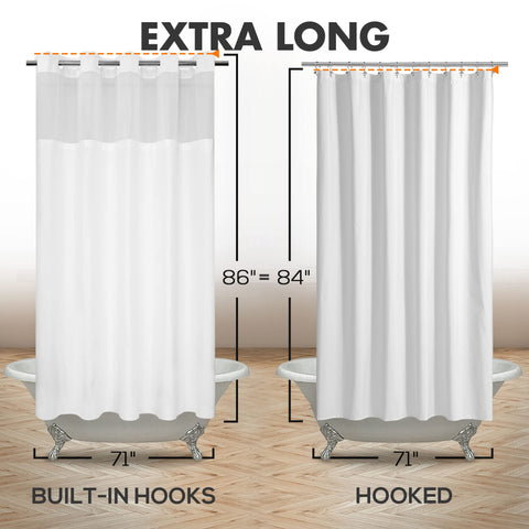 River Dream extra long curtain suits tall showers and bath areas.