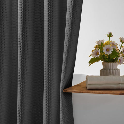 River Dream polyester curtain is machine washable for easy care.