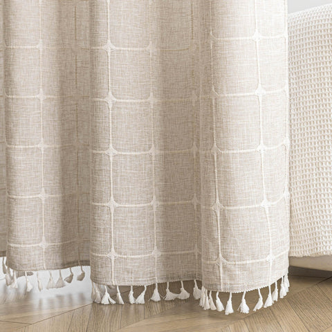 River Dream magnets secure curtain to keep water away.