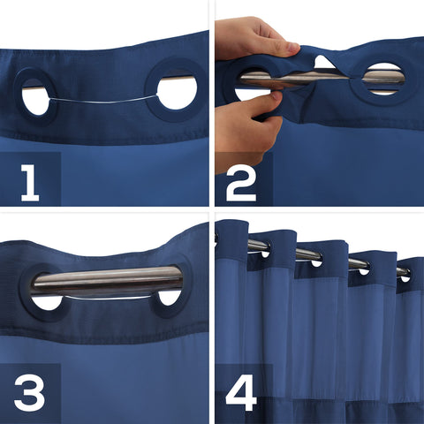 River Dream snap-on PEVA liner provides waterproof protection without hooks
