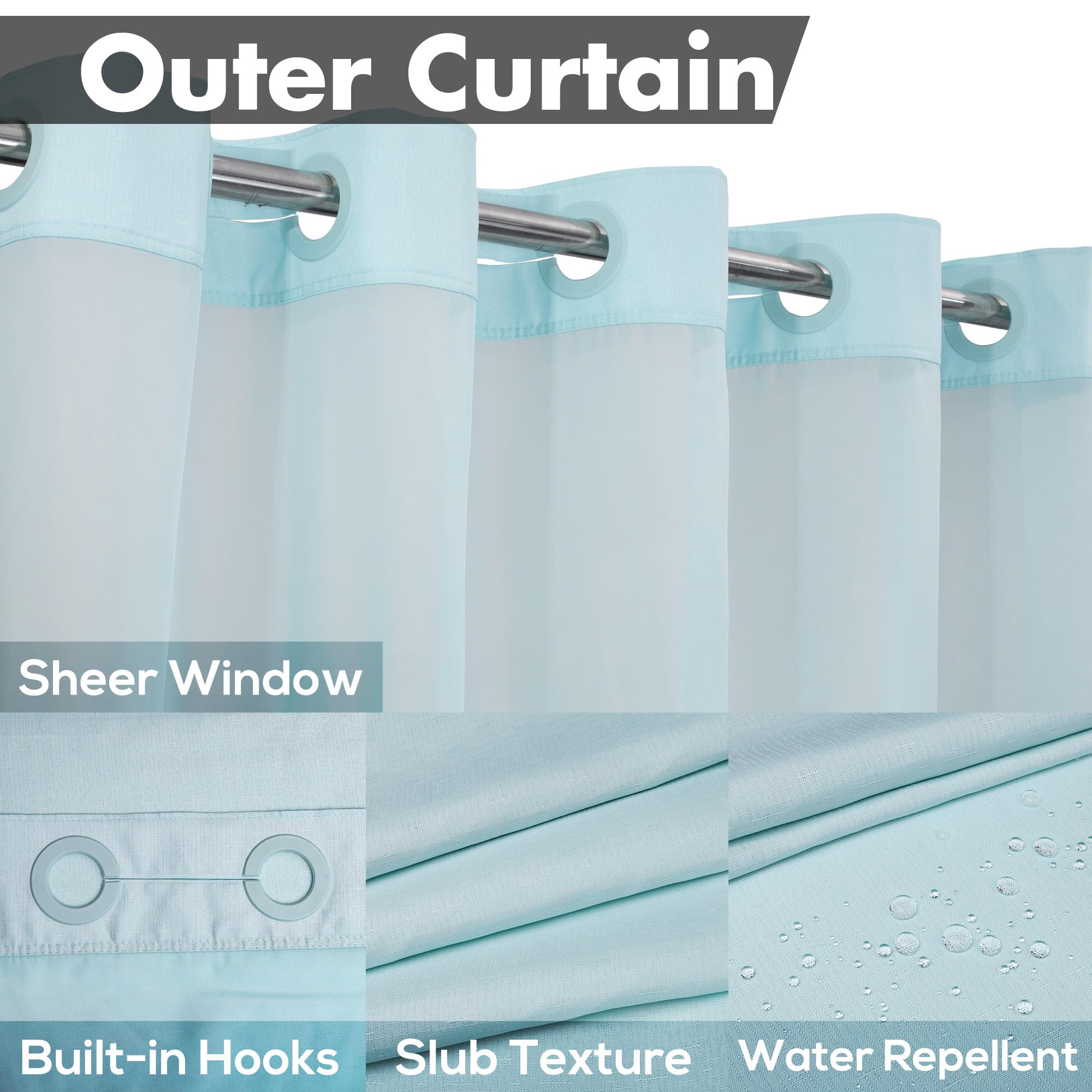 River Dream see-through top window design lets light in and maintains privacy