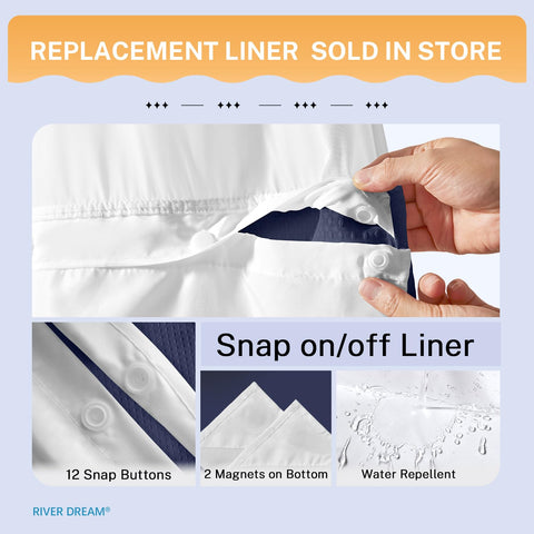 River Dream snap-in liner detail with secure attachment.