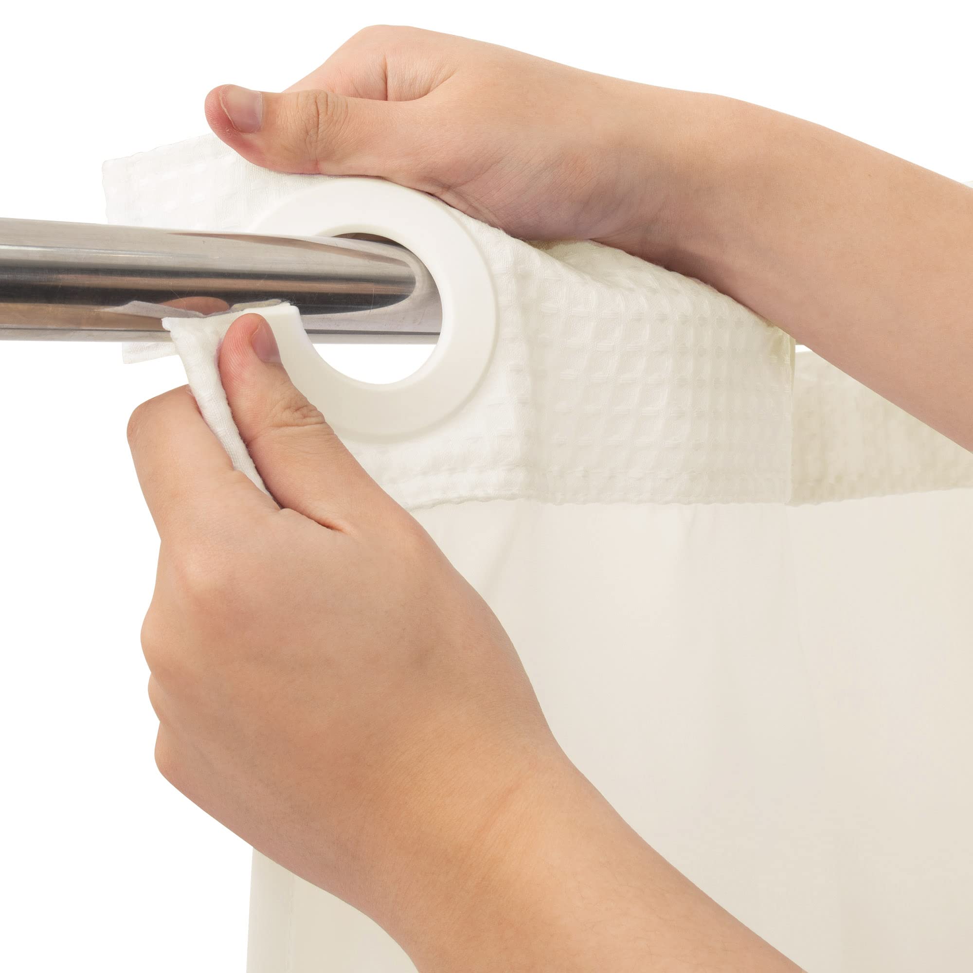River Dream snap-in liner shown with easy, quick setup for a tidy bathroom