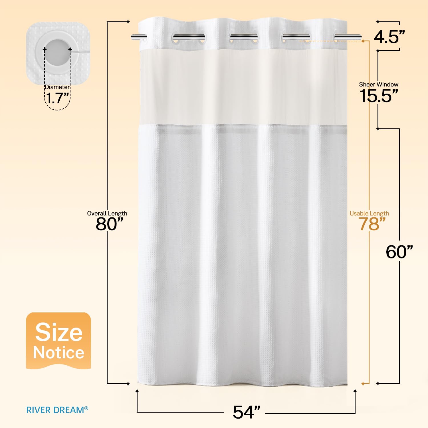 River Dream stall white spa-like design adds a clean, premium vibe.